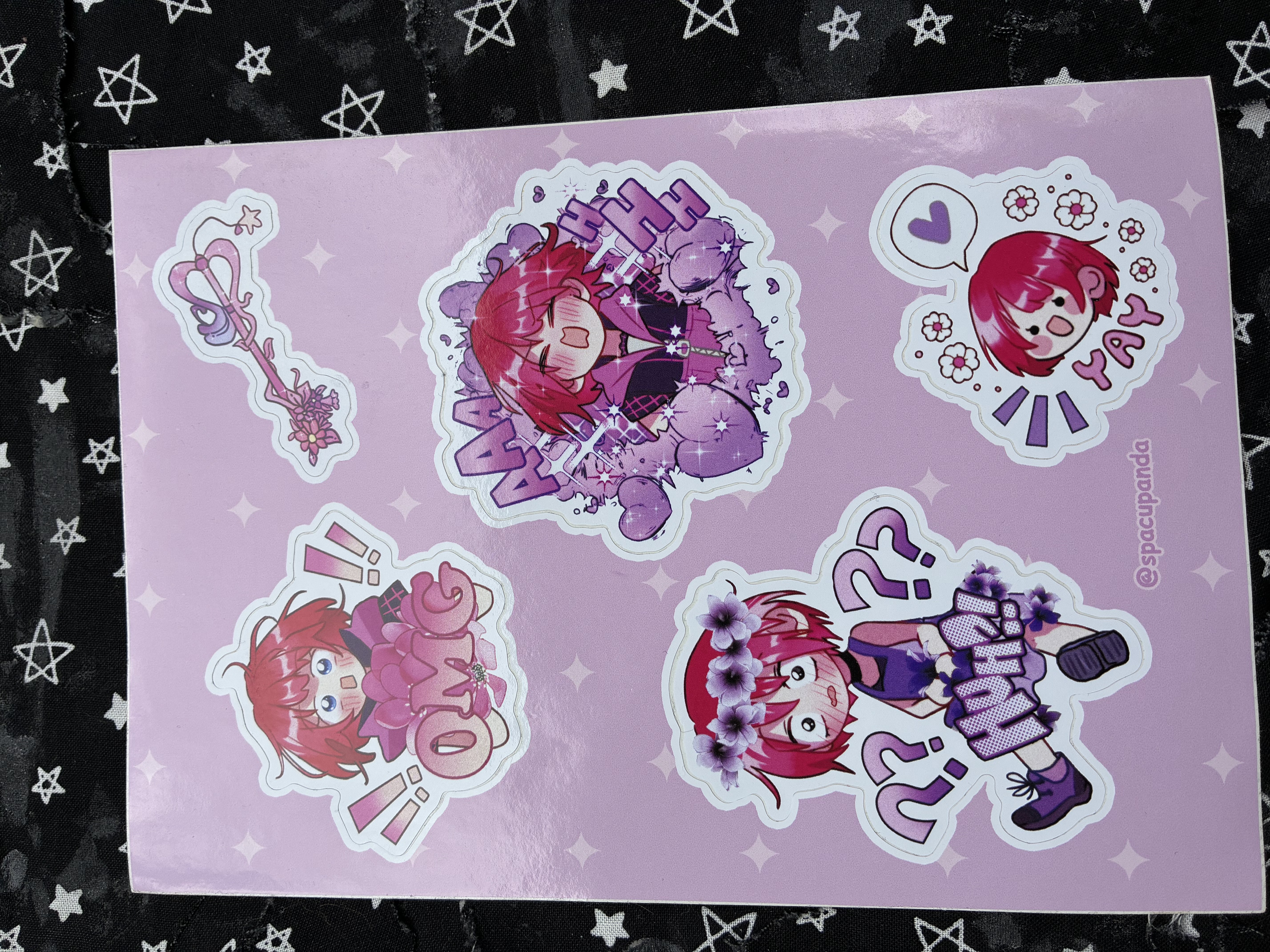 Sticker sheet of Kingdom hearts Kairi showcasing various emotive expressions like surprise, joy, and confusion.